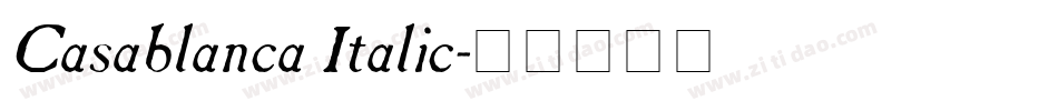 Casablanca Italic字体转换